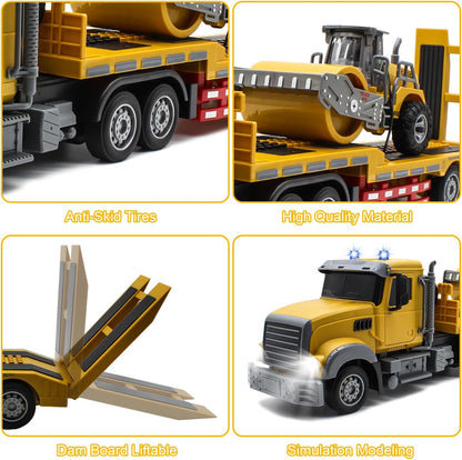 RC Semi Truck & Excavator Toy Set