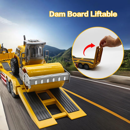 RC Semi Truck & Excavator Toy Set